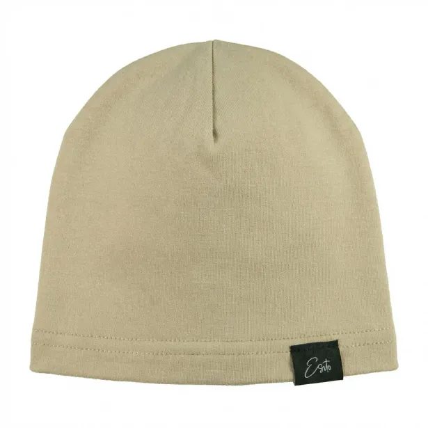 ESITO Dětská čepice jednobarevná Pejsci - béžová