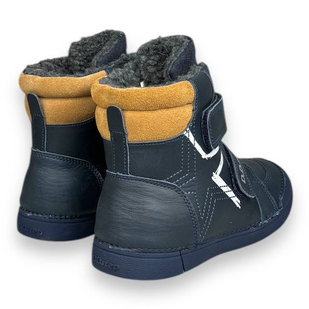 DDstep dětské zimní barefoot boty - Tmavě modré