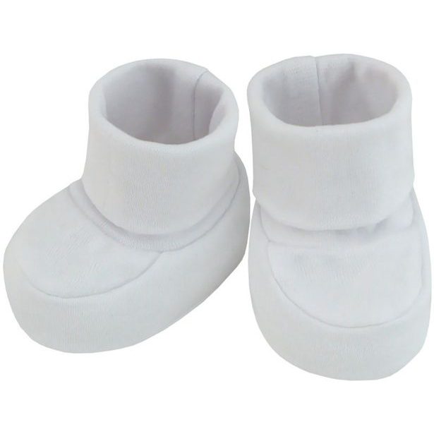 ESITO Kojenecké bačkůrky bavlna malé jednobarevné bílé - bílá