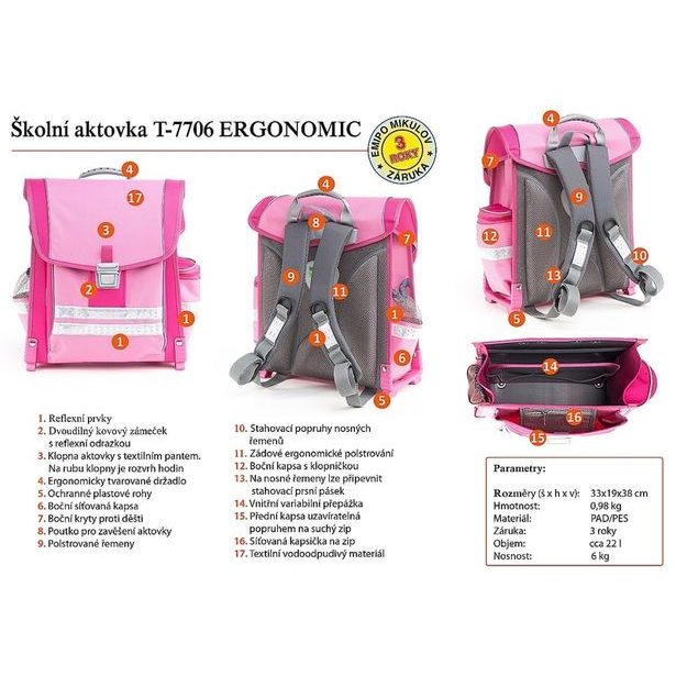 Školní aktovkový set Love 5-dílný