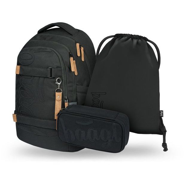 BAAGL SET 3 Skate max Darkness: batoh, penál, sáček