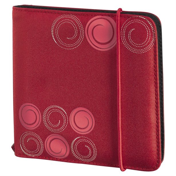 Hama Up to Fashion, pouzdro pro 24 CD/DVD/Blu-ray disků, červené