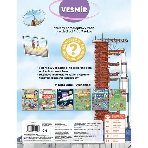 Môj prvý samolepkový zošit – VESMÍR