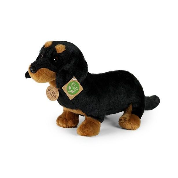 RAPPA Plyšový pes jezevčík sedící 30 cm ECO-FRIENDLY