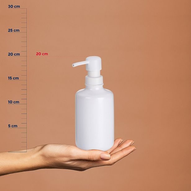 KELA Dávkovač mýdla Leonie keramický bílý 20,0 cm 8,5 cm 500,0 ml KL-23697