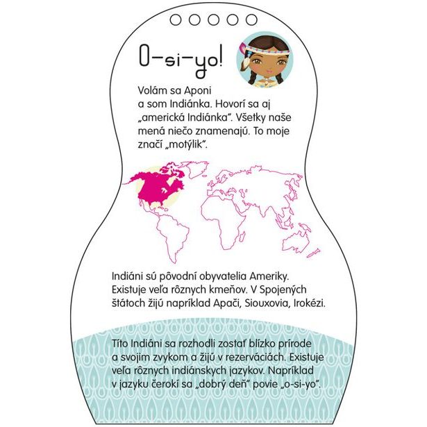 Obliekame indiánske bábiky APONI – Maľovanky Baagl