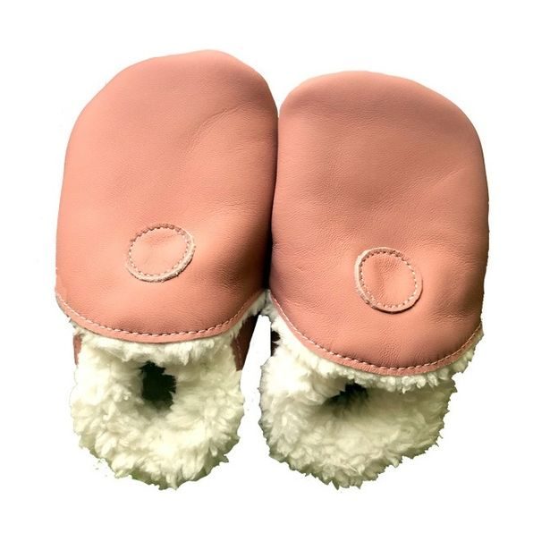 Hopi Hop Barefoot kožené zimní capáčky - růžové