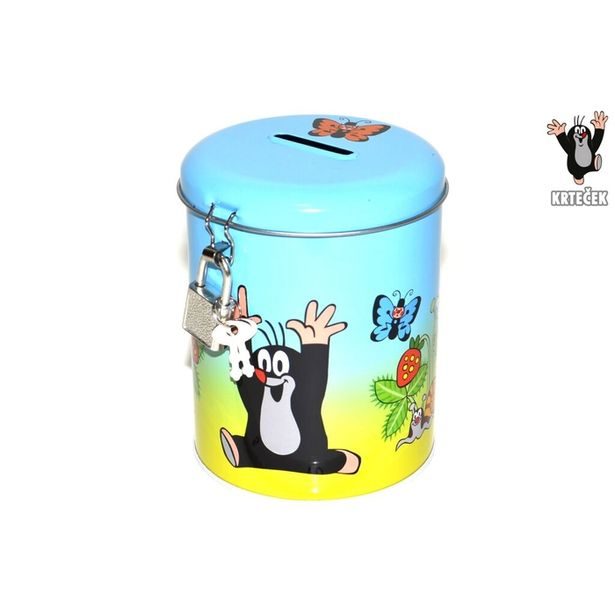 pokladnička KRTEK+zámek, d 9x11cm, plech