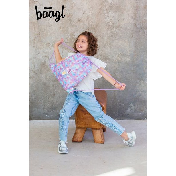 BAAGL SET 5 Ergo Candy: aktovka, penál, sáček, zástěra, peněženka