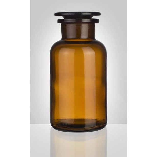 dóza-prachovnice 500ml-kul.hnědá, zabr.víko, sklo