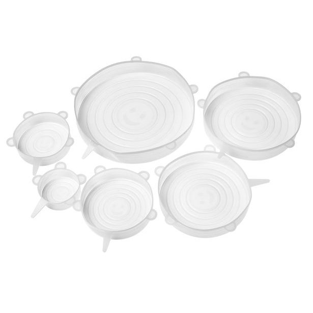 víčko-sada 6ks kul.d 6,5;9;11;13,5;15,5;20cm, silikon