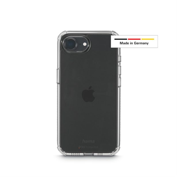 Hama Extreme Protect, kryt pro Apple iPhone 16e, materiál D3O, nežloutne, průhledný