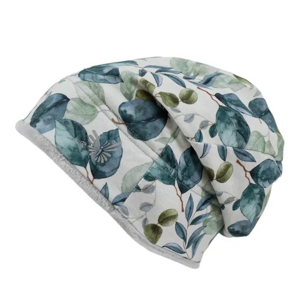 ESITO Zimní čepice spadená Leaves - šedá