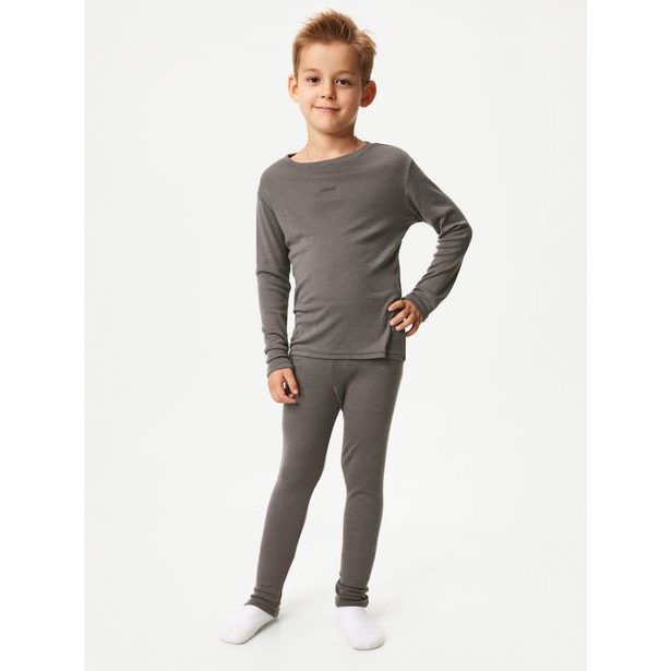 Unuo Dětské merino legíny, Hnědá