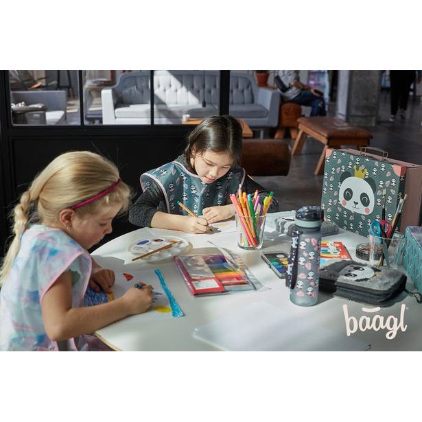 BAAGL SET 5 Zippy Panda: aktovka, penál, sáček, zástěra, peněženka