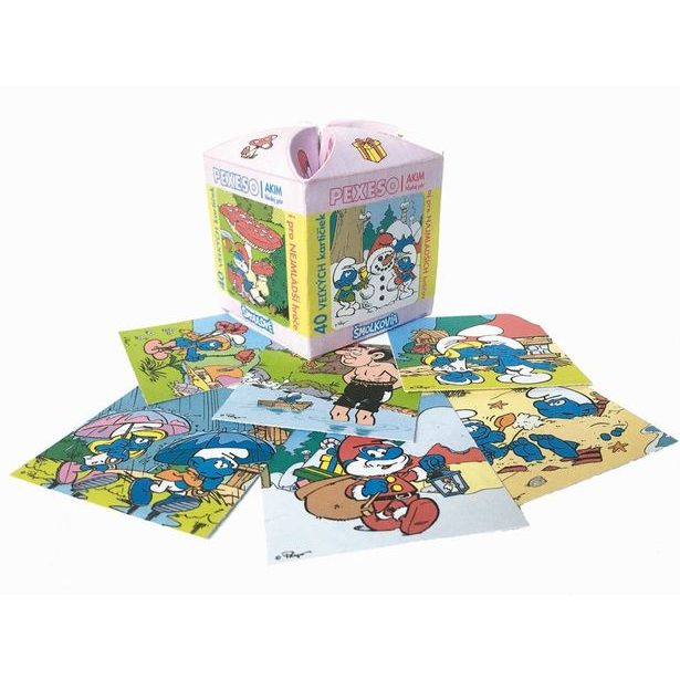 Pexeso v ozdobné MAXI krabičce - Šmoulové