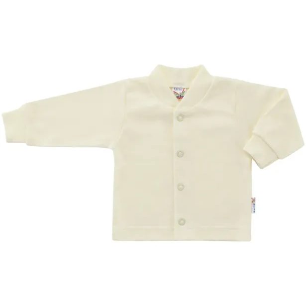 ESITO Kojenecký kabátek bavlněný jednobarevný Light cream - smetanová