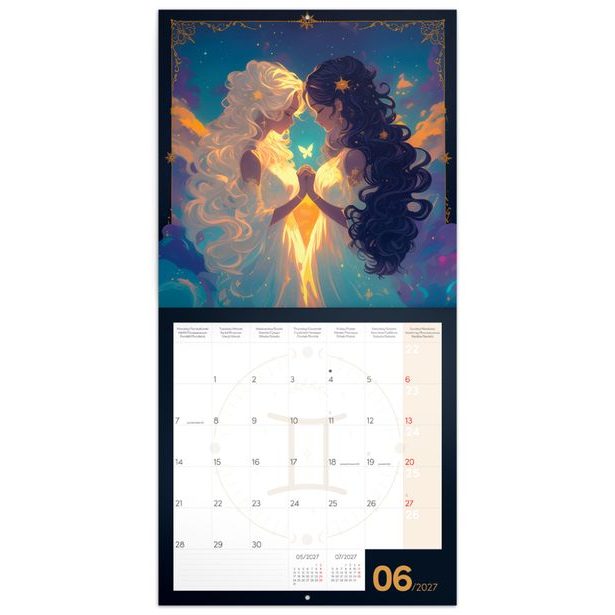 NOTIQUE Poznámkový kalendář Anime Zodiac 2027, 30 x 30 cm