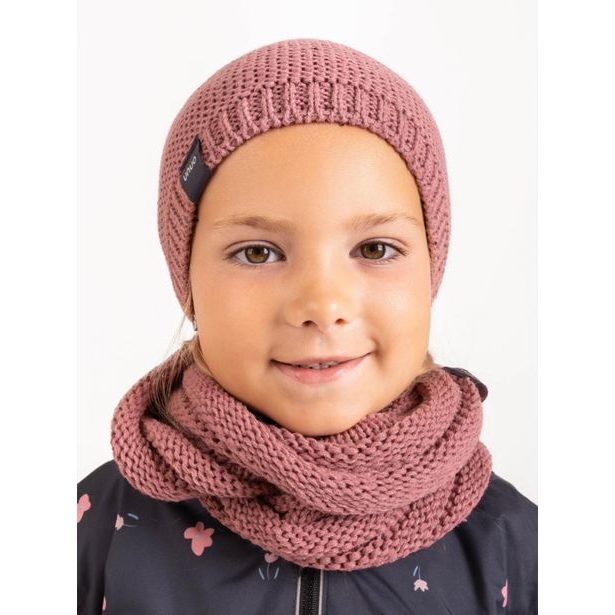 Unuo, Nákrčník pletený Wrap, Starorůžová