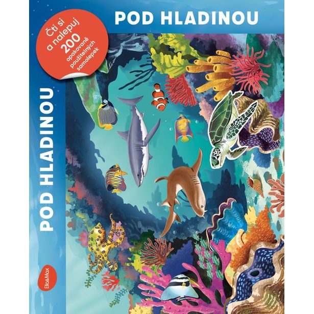 Čti a nalepuj – POD HLADINOU, kniha se samolepkami