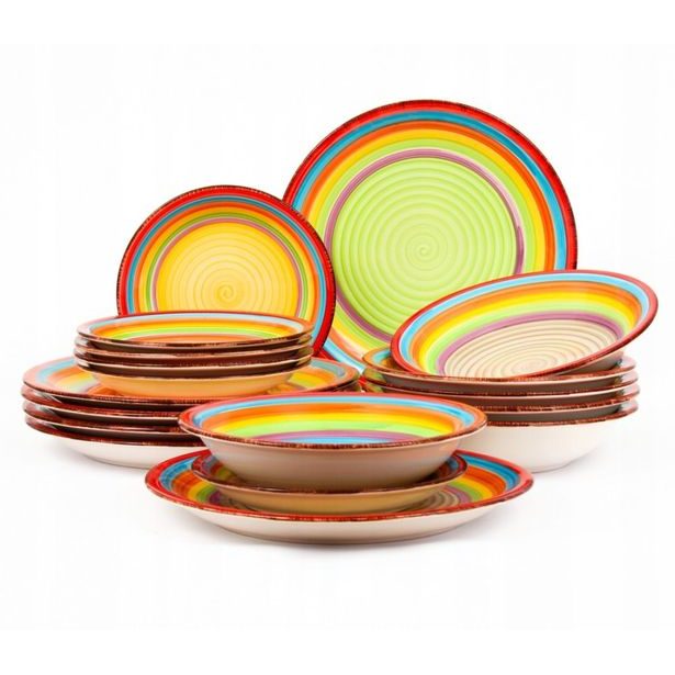 HIT Jídelní sada talířů Ibiza 18 ks HT-24327104