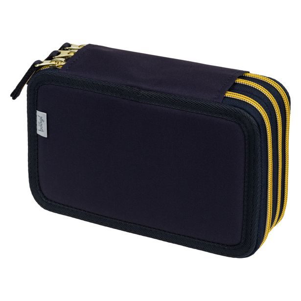 BAAGL Školní penál třípatrový Unicorn Gold