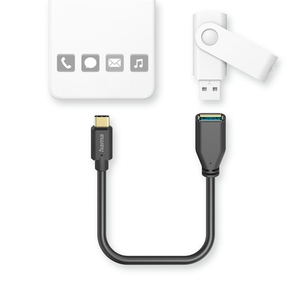 Hama OTG redukce USB-C na USB-A, 5 Gb/s, 15 cm