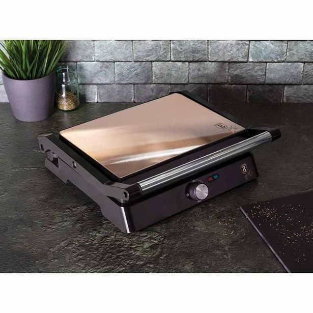 BERLINGERHAUS Kontaktní gril s nepřilnavým povrchem 2000 W Rosegold Metallic Line BH-9135