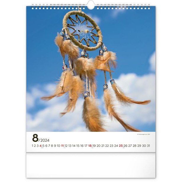 Nástěnný kalendář Lapač snů 2024, 30 × 34 cm