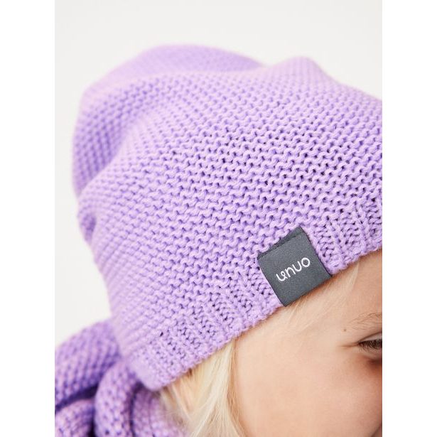 Unuo Dětská čepice pletená Warm, Lila