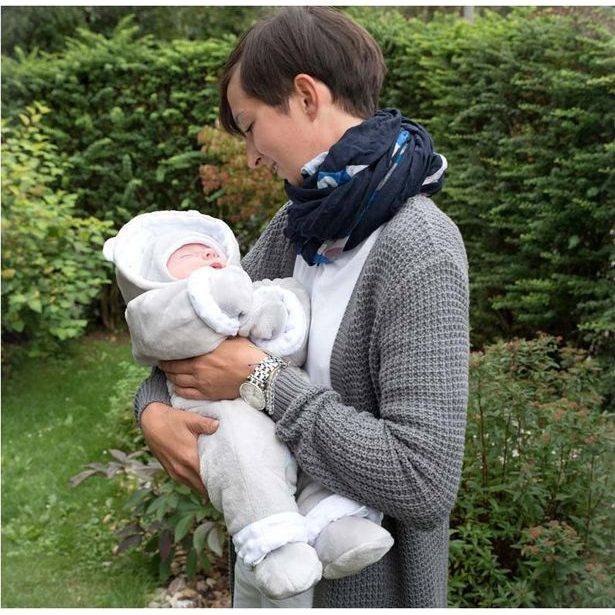 Zimní kojenecký overal Minky Teddy bílý