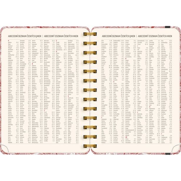 NOTIQUE Spirálový 18měsíční diář Petito – Mraky 2026/2027, 13 x 18 cm