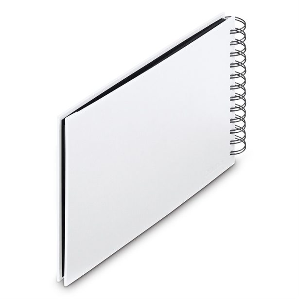Hama album klasické spirálové FINE ART 24x17 cm, 50 stran, bílá, černé listy