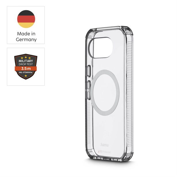 Hama Extreme Protect, kryt pro Google Pixel 10a, magnetický, D3O®, nežloutne, průhledný