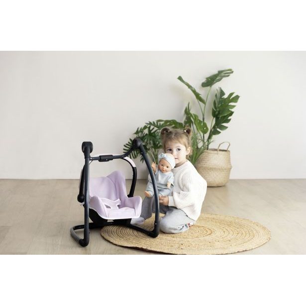 3v1 Autosedačka a židlička MC&Q pro panenky světle růžová