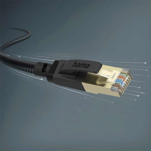 Hama síťový kabel Cat8 S/FTP RJ45 3 m, stíněný, 40 Gb/s