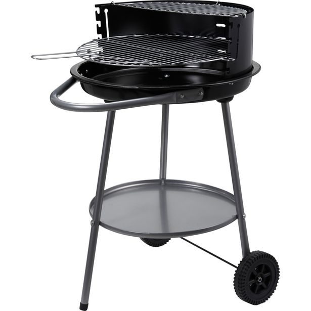 SIAKI HUISHOUD Gril na dřevěné uhlí na kolečkách 51 cm KO-C83000580