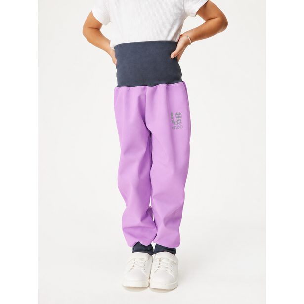 Batolecí softshellové kalhoty s fleecem Basic, Lila