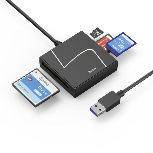 Hama čtečka karet USB 3.2 Gen1, USB-A, USB-C adaptér, SD/CF/MS