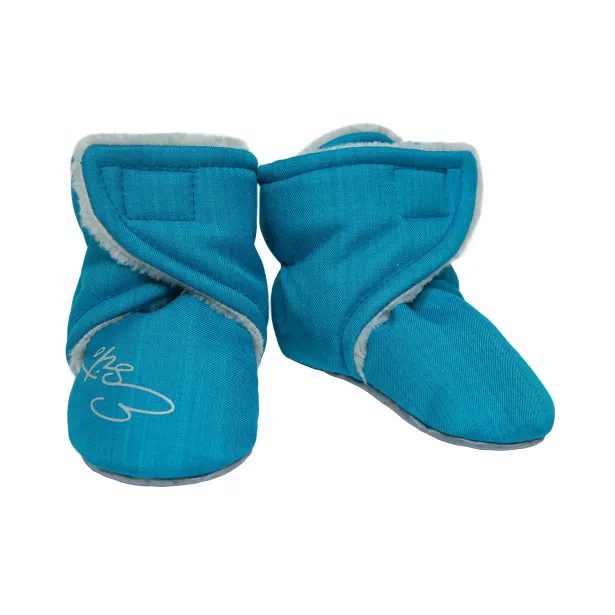 ESITO Capáčky barefoot Softshell Lamb Petrol - petrolejová / 2 - délka stélky: 12 cm