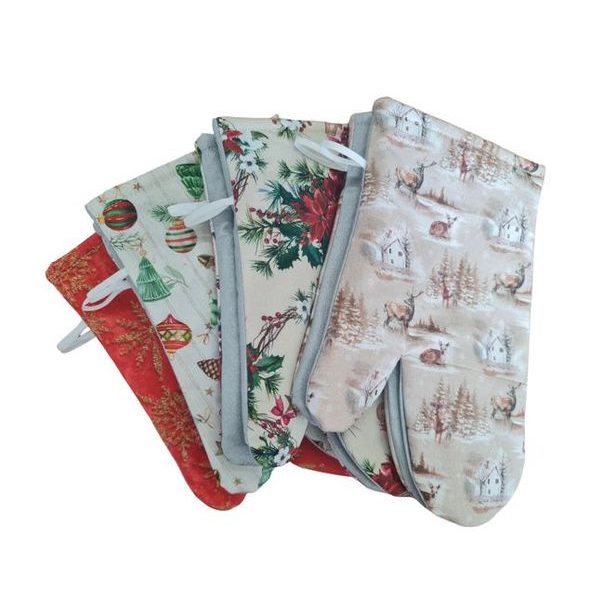 chňapka 26x17cm VÁNOCE, ALU/BA, PÁR! magn.,poutko,podš.