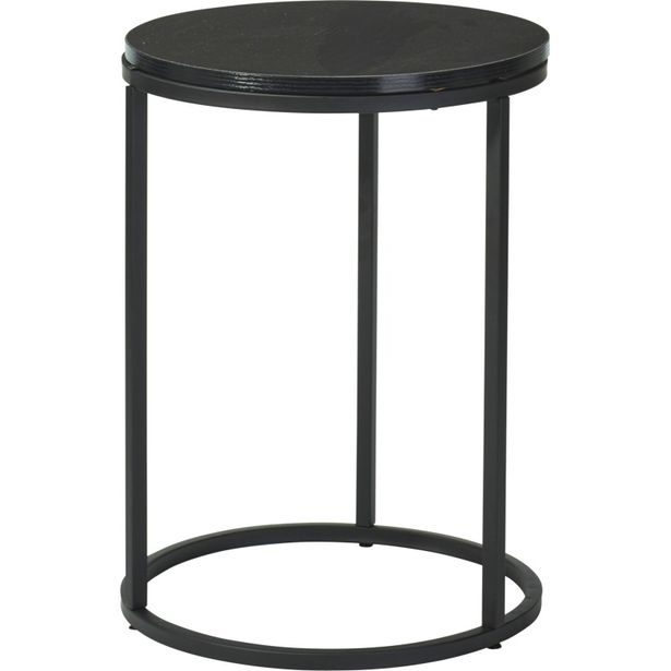 H & S COLLECTION Odkládací stolek sada 2 ks černá 40+50 cm KO-KR8200410