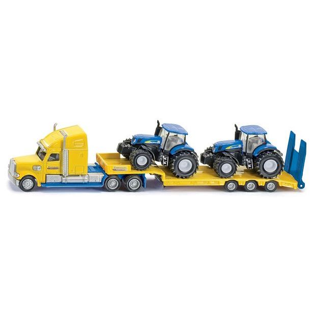 SIKU Super - Tahač s vlekem a 2 traktory New Holland 1:87