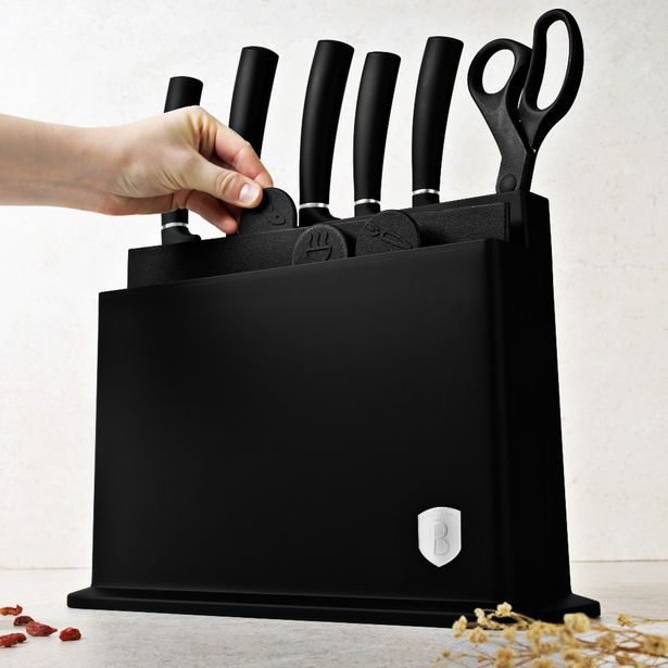 BERLINGERHAUS Sada nožů s nepřilnavým povrchem 11 ks ve stojanu Black silver Collection BH-2492