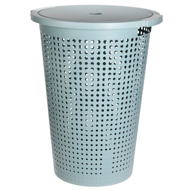 EXCELLENT HOUSEWARE Koš na prádlo s víkem 35 l 40 x 52 cm zelený KO-Y54231170zele