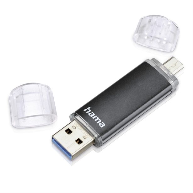 Hama USB flash disk Laeta Twin, USB 3.0, 32 GB, 40 MB/s, černý