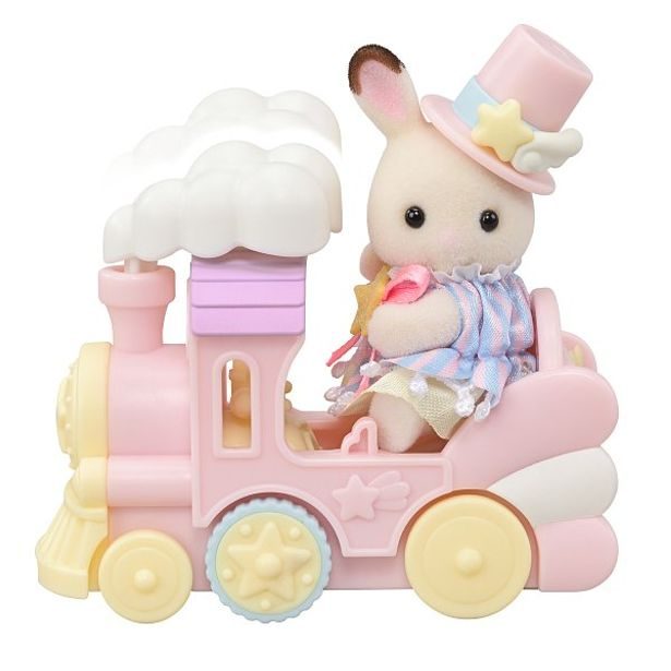 Sylvanian family Letadlo, vláček a baby figurky v zábavném parku