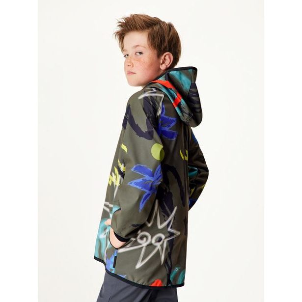 Unuo, Dětská softshellová bunda s fleecem Basic, Khaki, Fantazie