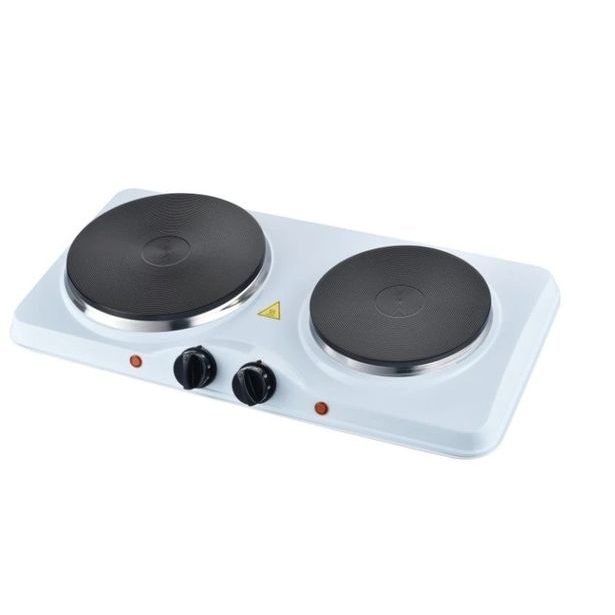 vařič 2plotýnkový BRAVO B-4988 bílý, d18,5cm-1500W, 15cm-1000W