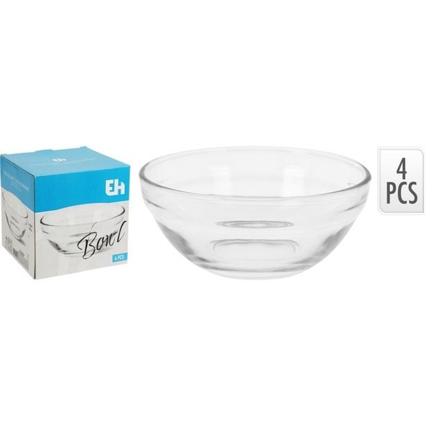 EXCELLENT HOUSEWARE Sada servírovacích misek 4 ks průměr 14 cm sklo KO-YE6000280